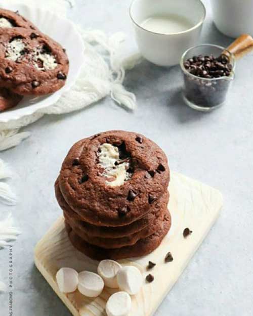 Resep Cookies Coklat Marshmallow