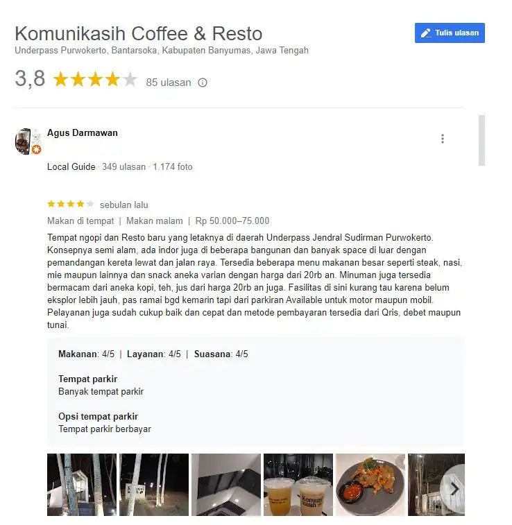 Ulasan Review Komunikasih Coffee Resto