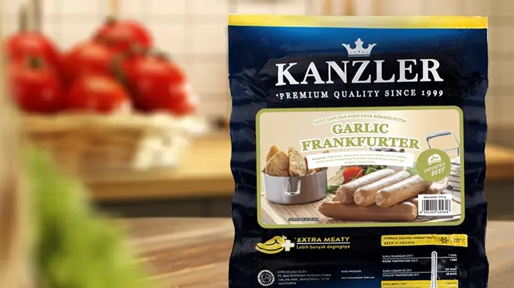 Kanzler Garlic Frankfurter Sausage 300 Gram